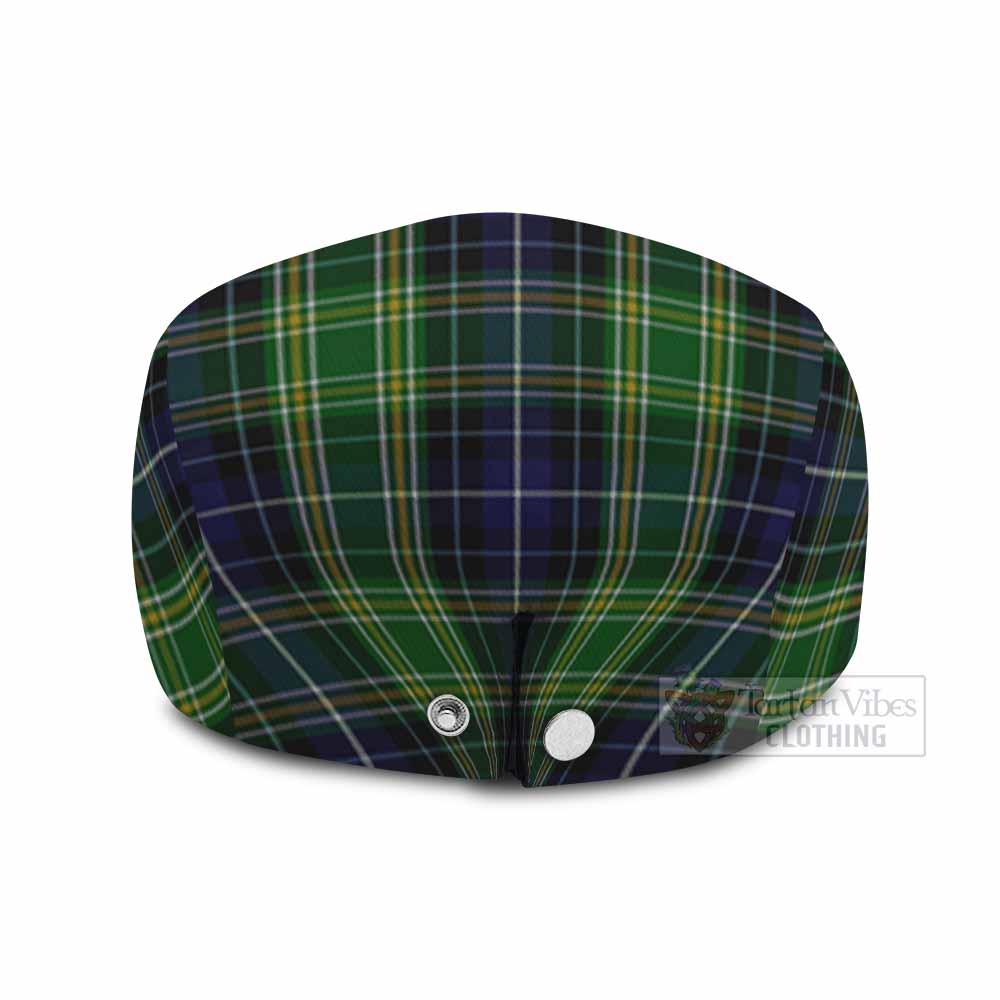 McKellar Family Crest Tartan Jeff Cap, Tartan Flat Cap