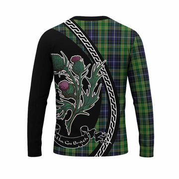McKellar Family Crest Tartan Long Sleeve T-Shirt Alba Thistle Inspired - Tartan Vibes Clothing