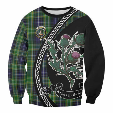 McKellar Family Crest Tartan Sweatshirt Alba Thistle Inspired - Tartan Vibes Clothing