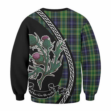 McKellar Family Crest Tartan Sweatshirt Alba Thistle Inspired - Tartan Vibes Clothing
