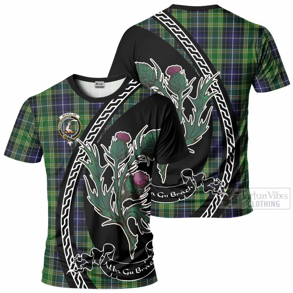 McKellar Family Crest Tartan T-Shirt Alba Thistle Inspired - Tartan Vibes Clothing
