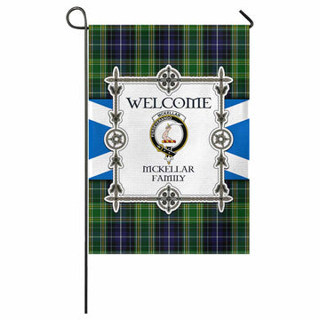 McKellar Family Crest Tartan Welcome Garden Flag Saltire Harmony Style - Tartan Vibes Clothing