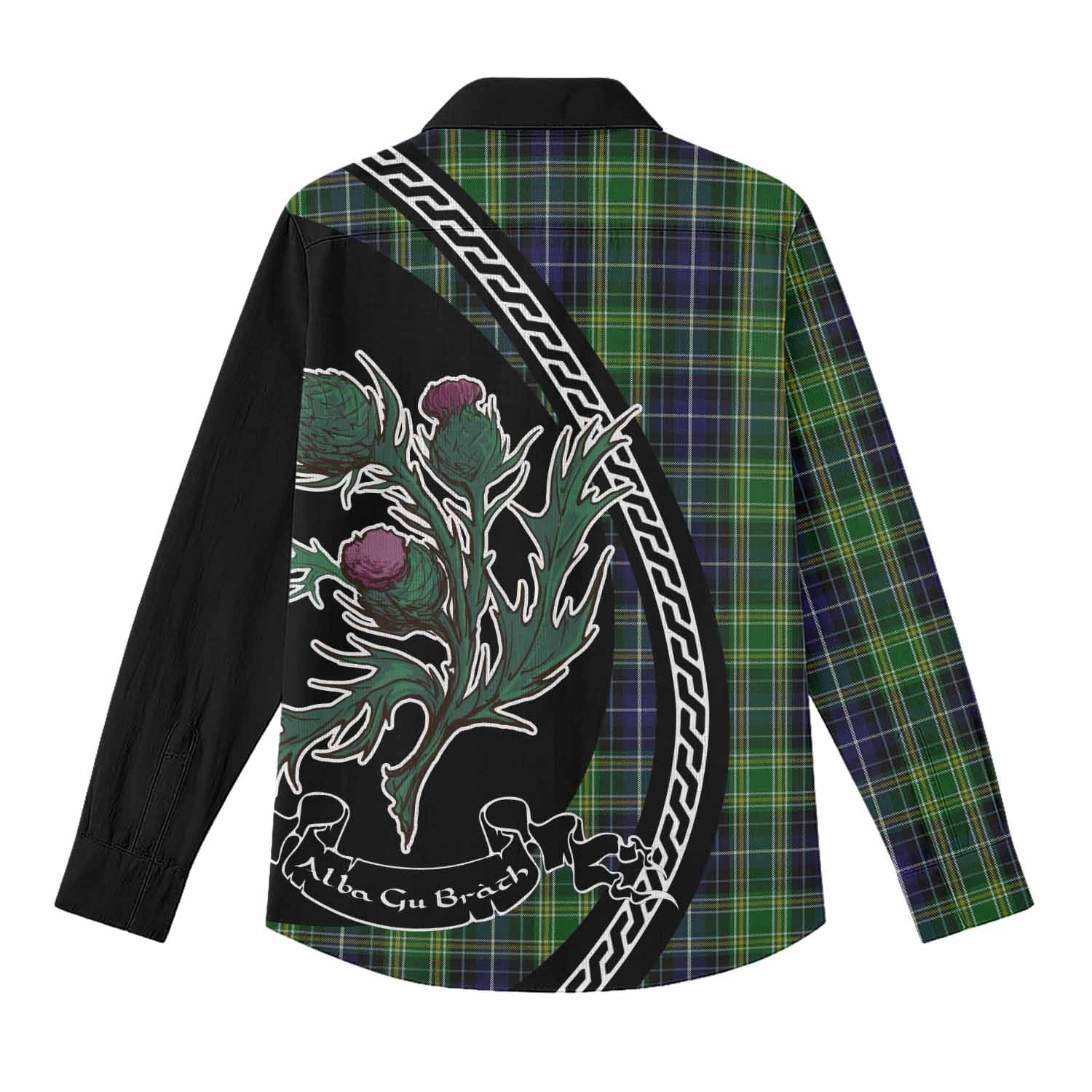 McKellar Family Crest Tartan Women Casual Shirt Alba Thistle Inspired - Tartan Vibes Clothing
