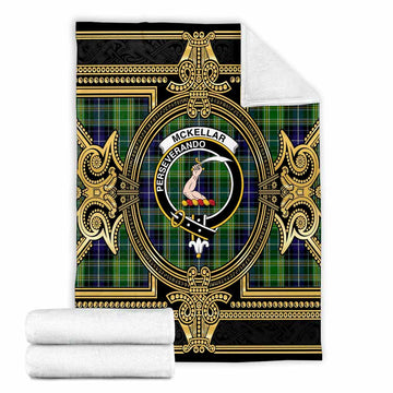 McKellar Scottish Tartan Crest Blanket Royal Stylized X-Large 59 x 79 inches 150 x 200 cm - Tartan Vibes Clothing