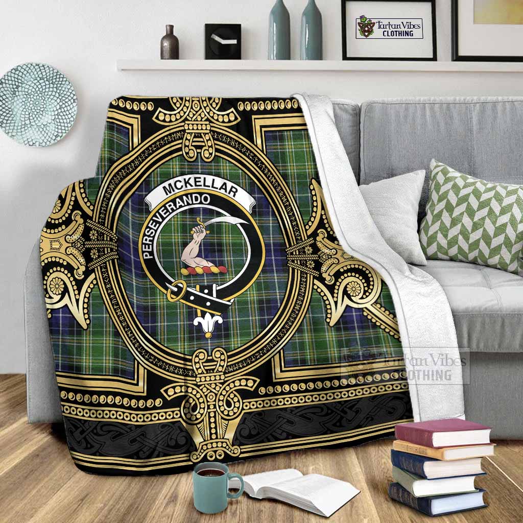 McKellar Scottish Tartan Crest Blanket Royal Stylized - Tartan Vibes Clothing