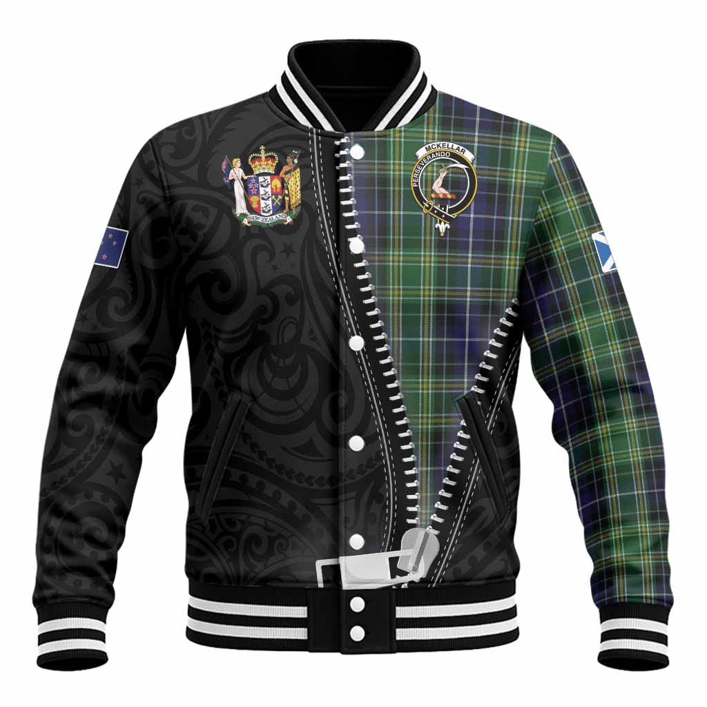 McKellar Tartan Baseball Jacket New Zealand Pattern Unique Zipper Stylized