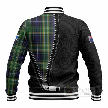 McKellar Tartan Baseball Jacket New Zealand Pattern Unique Zipper Stylized