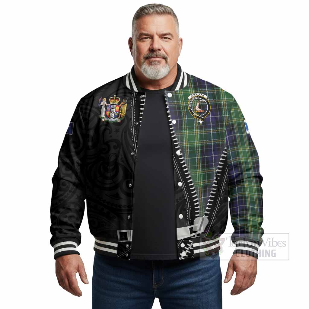 McKellar Tartan Baseball Jacket New Zealand Pattern Unique Zipper Stylized