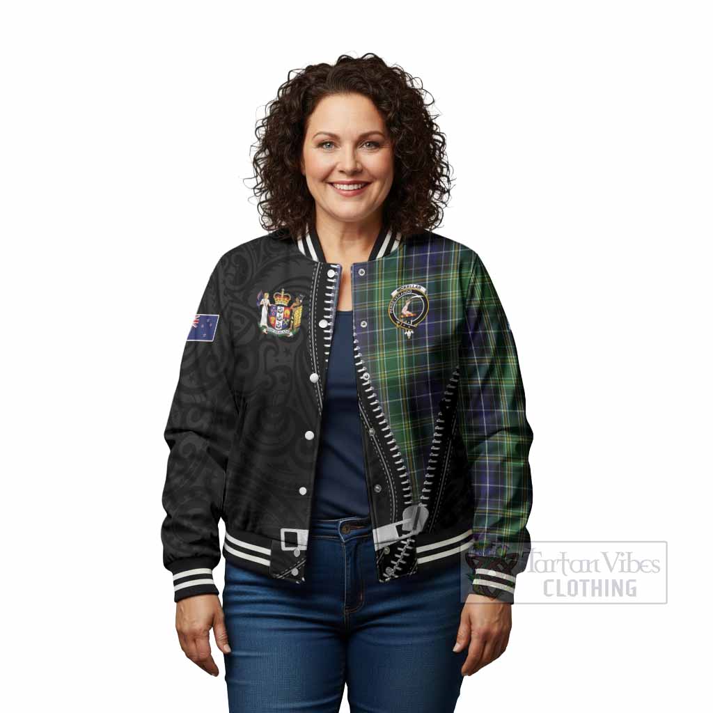 McKellar Tartan Baseball Jacket New Zealand Pattern Unique Zipper Stylized