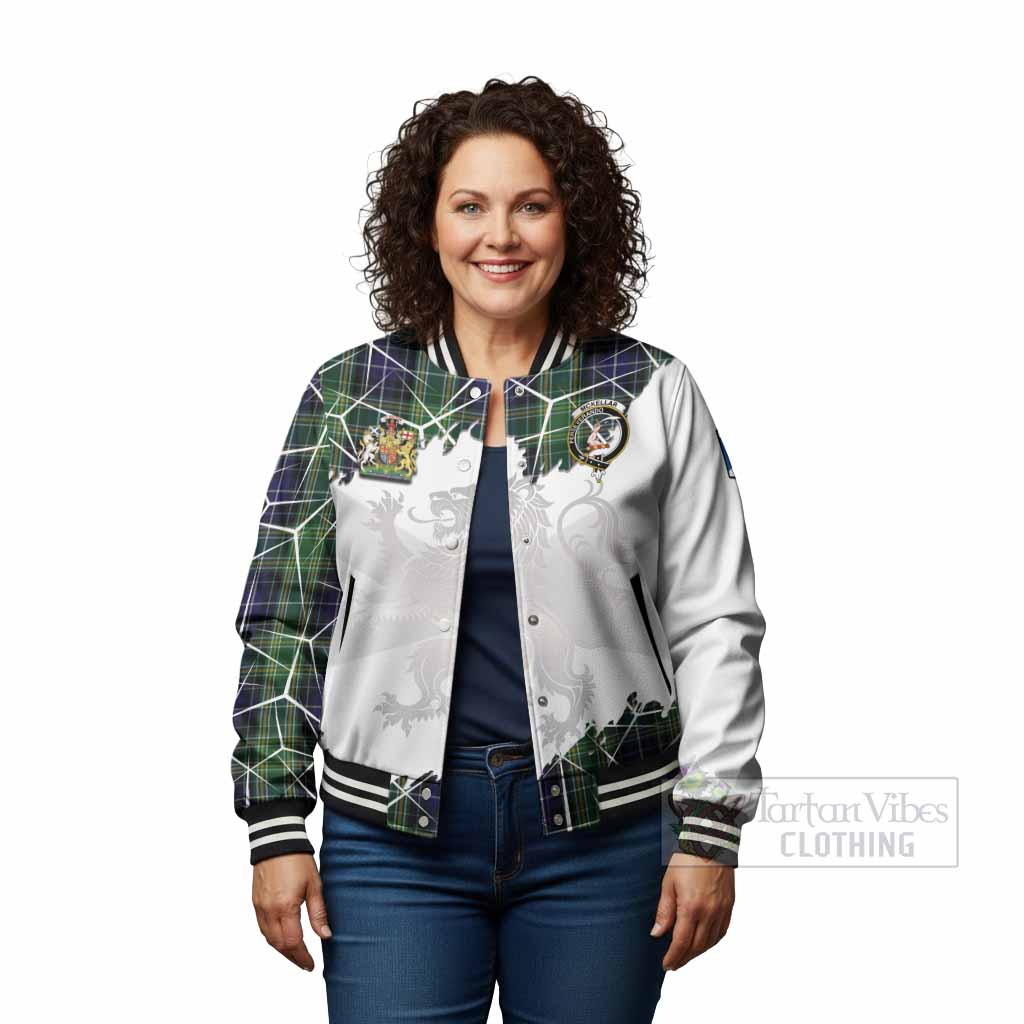 McKellar Tartan Baseball Jacket with Family Crest and Lion Rampant Grunge Style