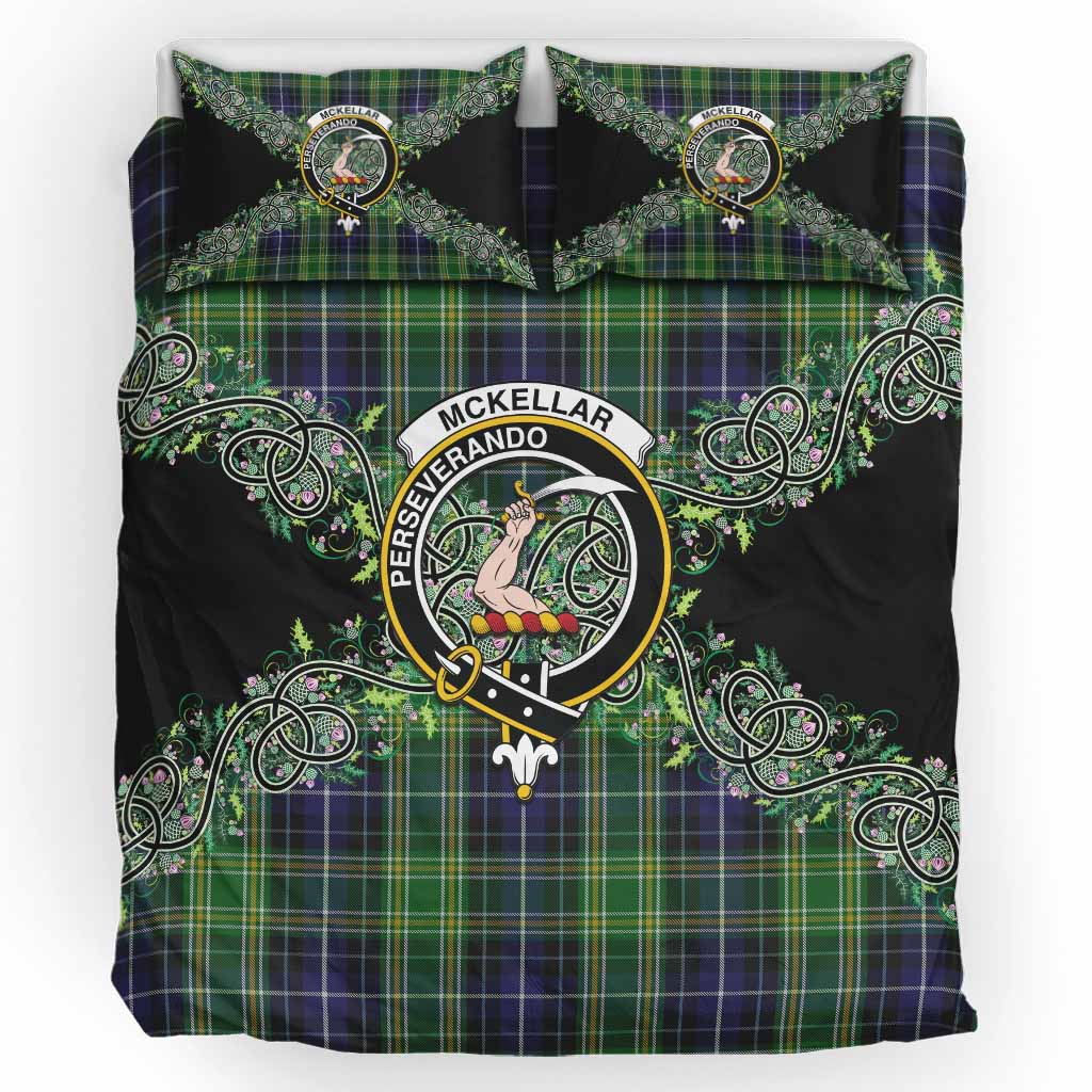 McKellar Tartan Bedding Set Thistle Scottish Spirit UK Bedding Set UK King 91*87 inch - Tartan Vibes Clothing