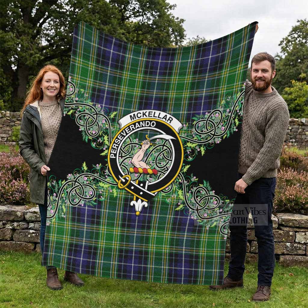 McKellar Tartan Blanket Thistle Scottish Spirit - Tartan Vibes Clothing