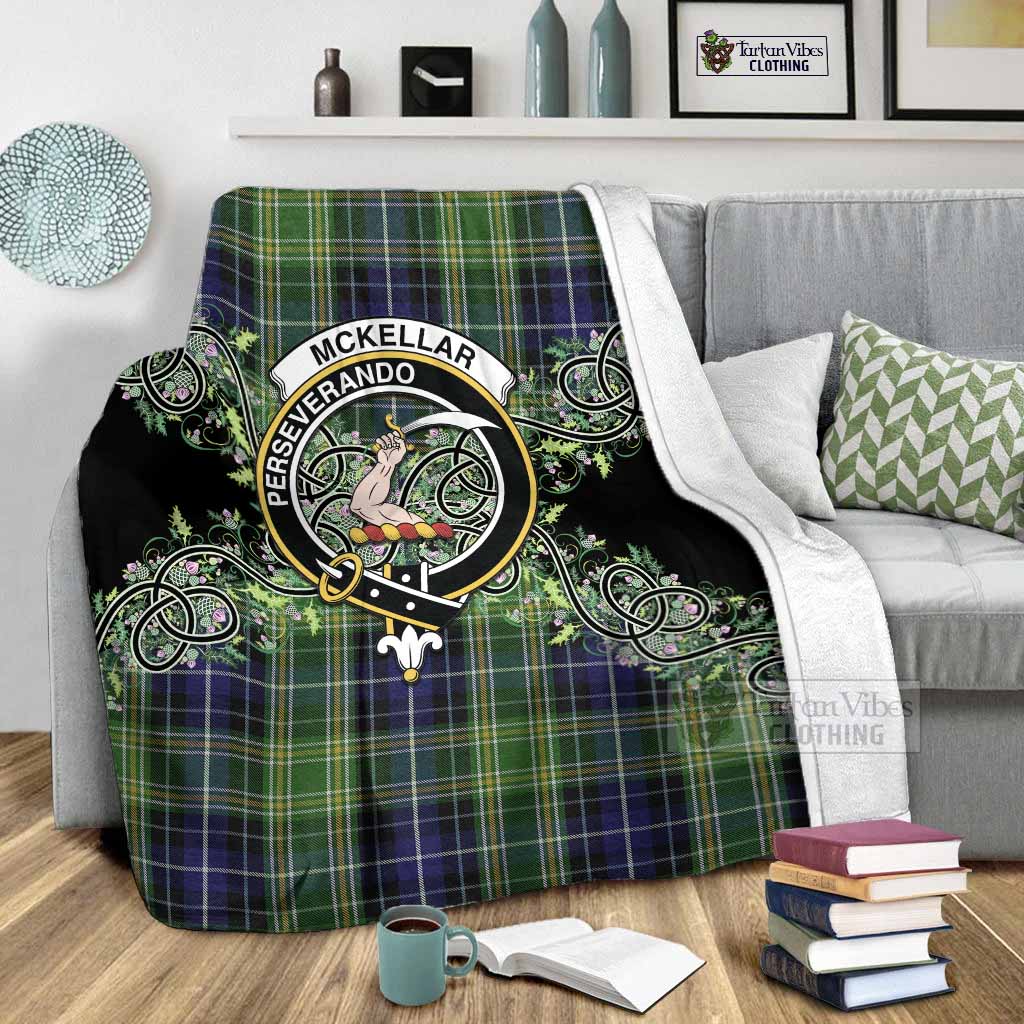 McKellar Tartan Blanket Thistle Scottish Spirit - Tartan Vibes Clothing