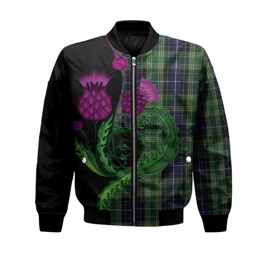 McKellar Tartan Bomber Jacket Traditional Scottish Thistle