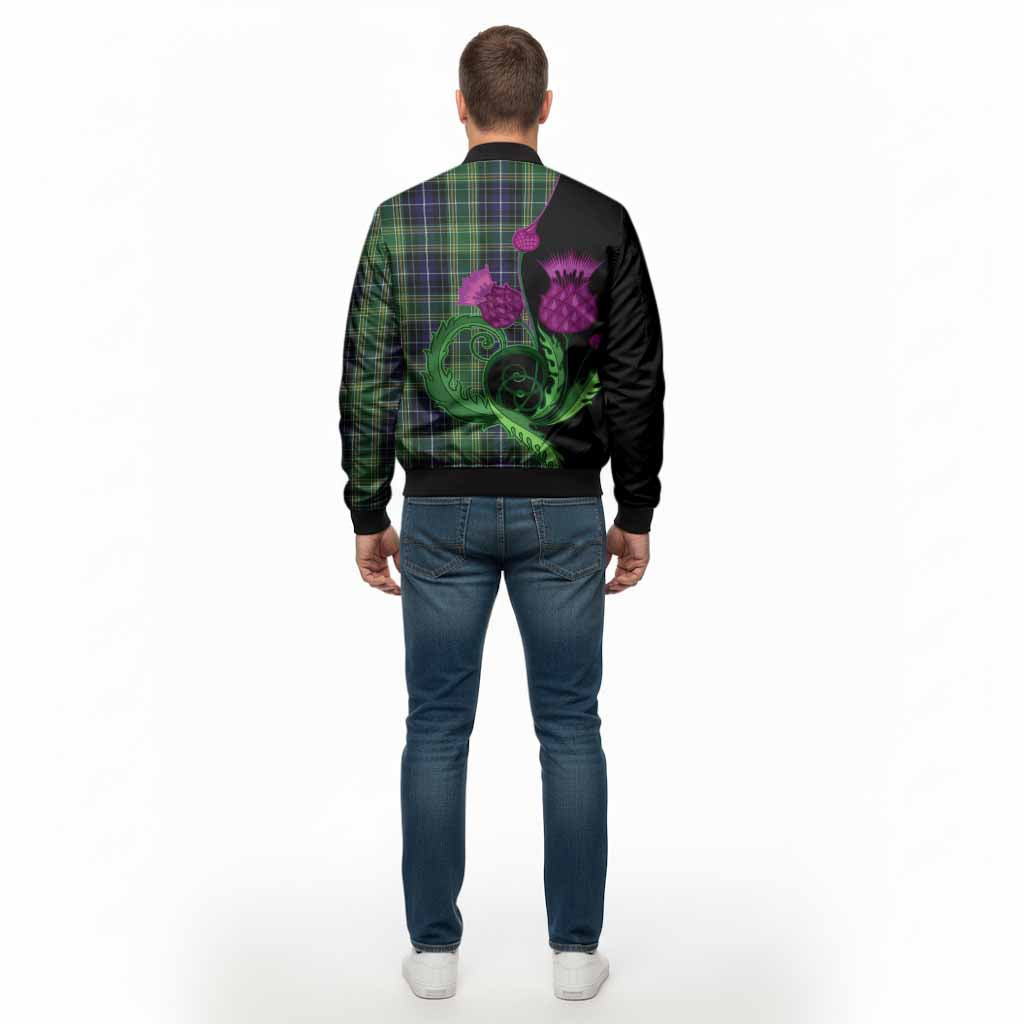 McKellar Tartan Bomber Jacket Traditional Scottish Thistle