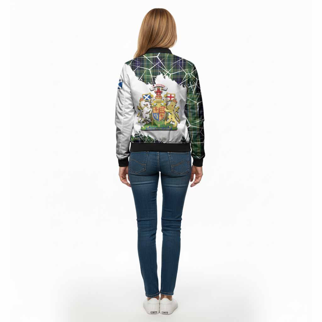 McKellar Tartan Bomber Jacket with Family Crest and Lion Rampant Grunge Style