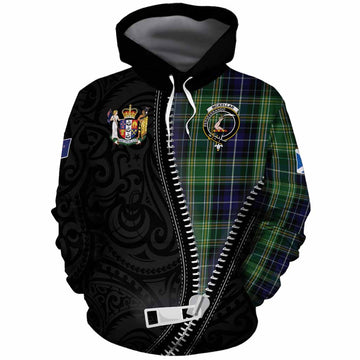 McKellar Tartan Cotton Hoodie New Zealand Pattern Unique Zipper Stylized