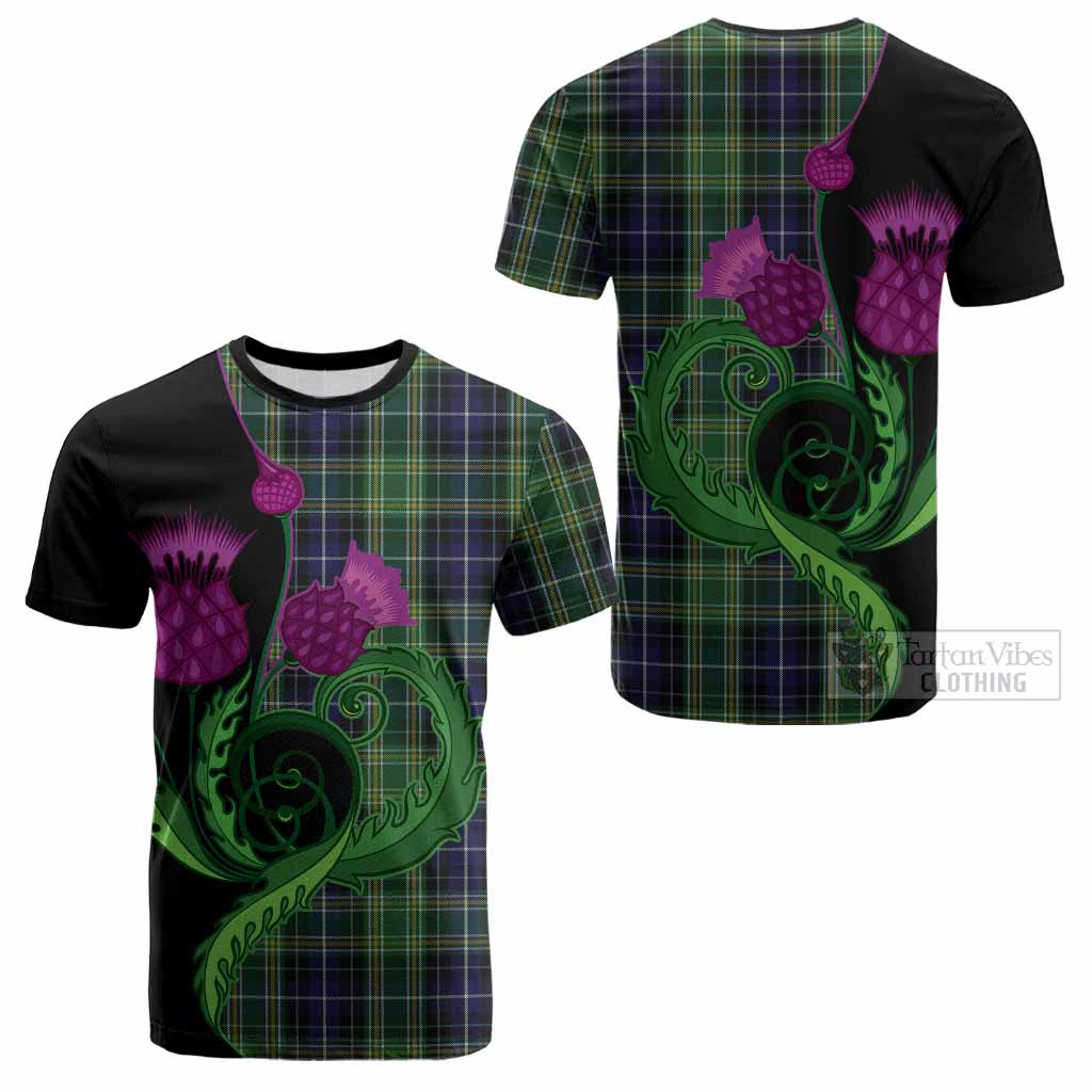 McKellar Tartan Cotton T-shirt Traditional Scottish Thistle