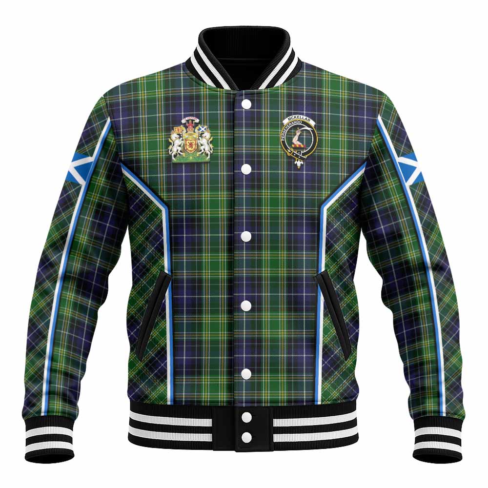 McKellar Tartan Crest Baseball Jacket Scotland Coat of Arm Flag Style - Tartan Vibes Clothing