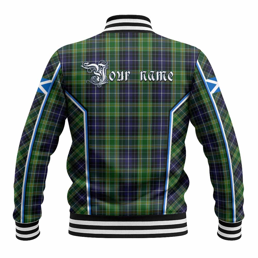 McKellar Tartan Crest Baseball Jacket Scotland Coat of Arm Flag Style - Tartan Vibes Clothing
