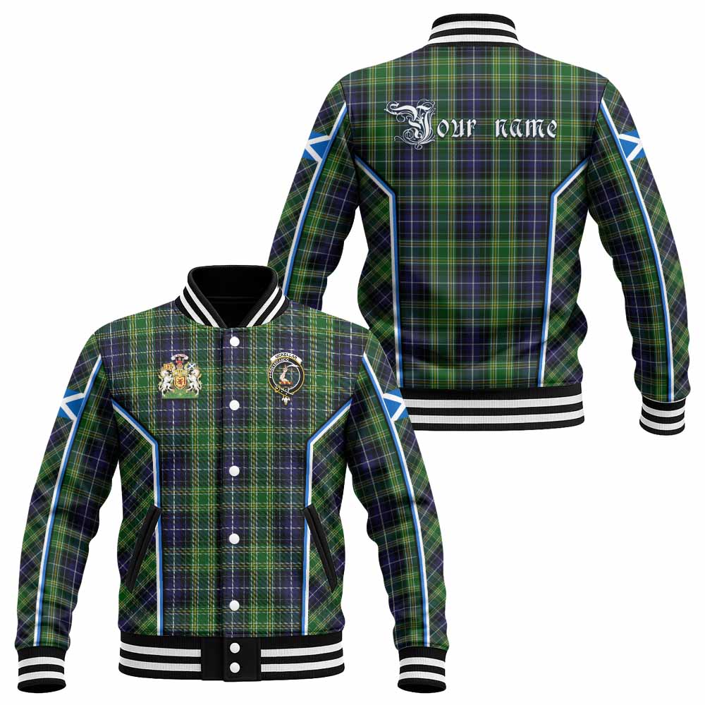McKellar Tartan Crest Baseball Jacket Scotland Coat of Arm Flag Style - Tartan Vibes Clothing