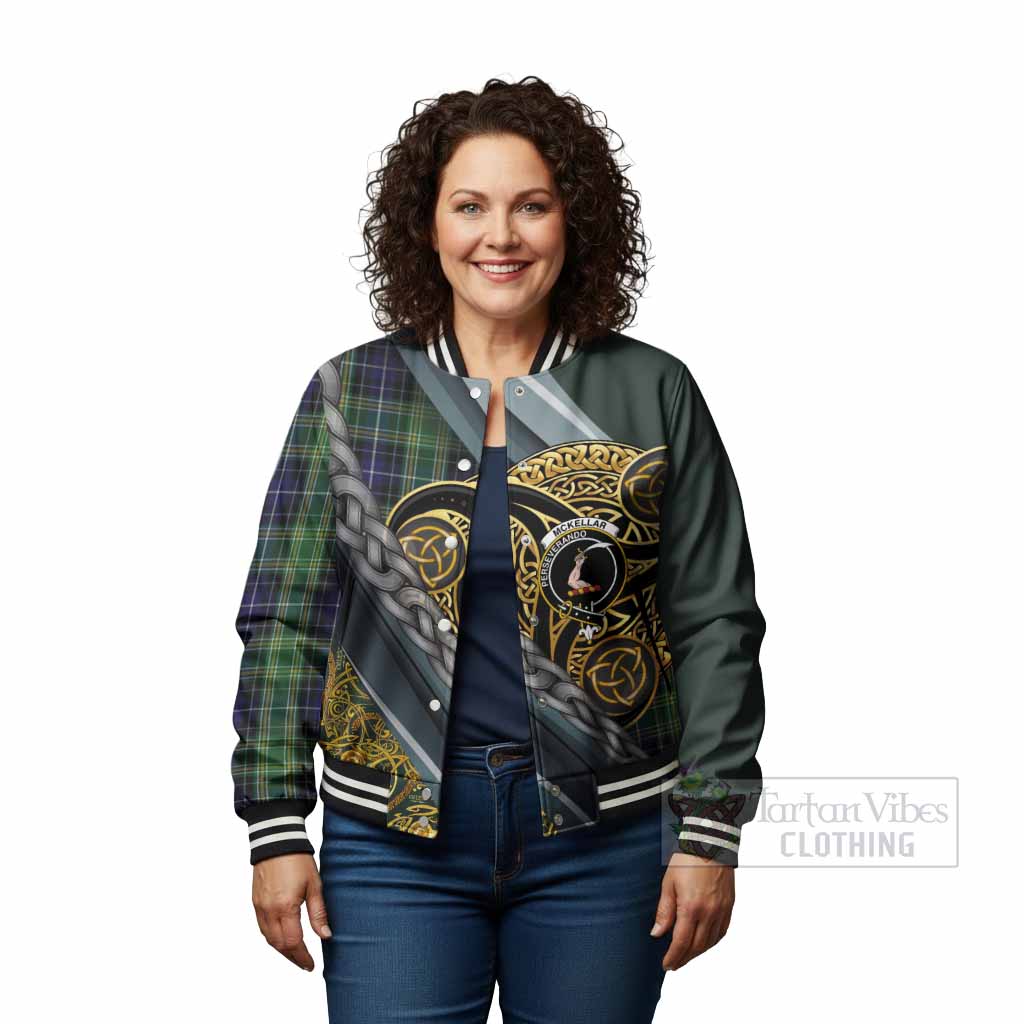 McKellar Tartan Crest Baseball Jacket Scottish Triskele Celtic - Tartan Vibes Clothing