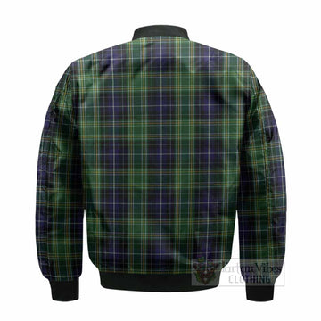 McKellar Tartan Crest Bomber Jacket Ferocious Lion Style