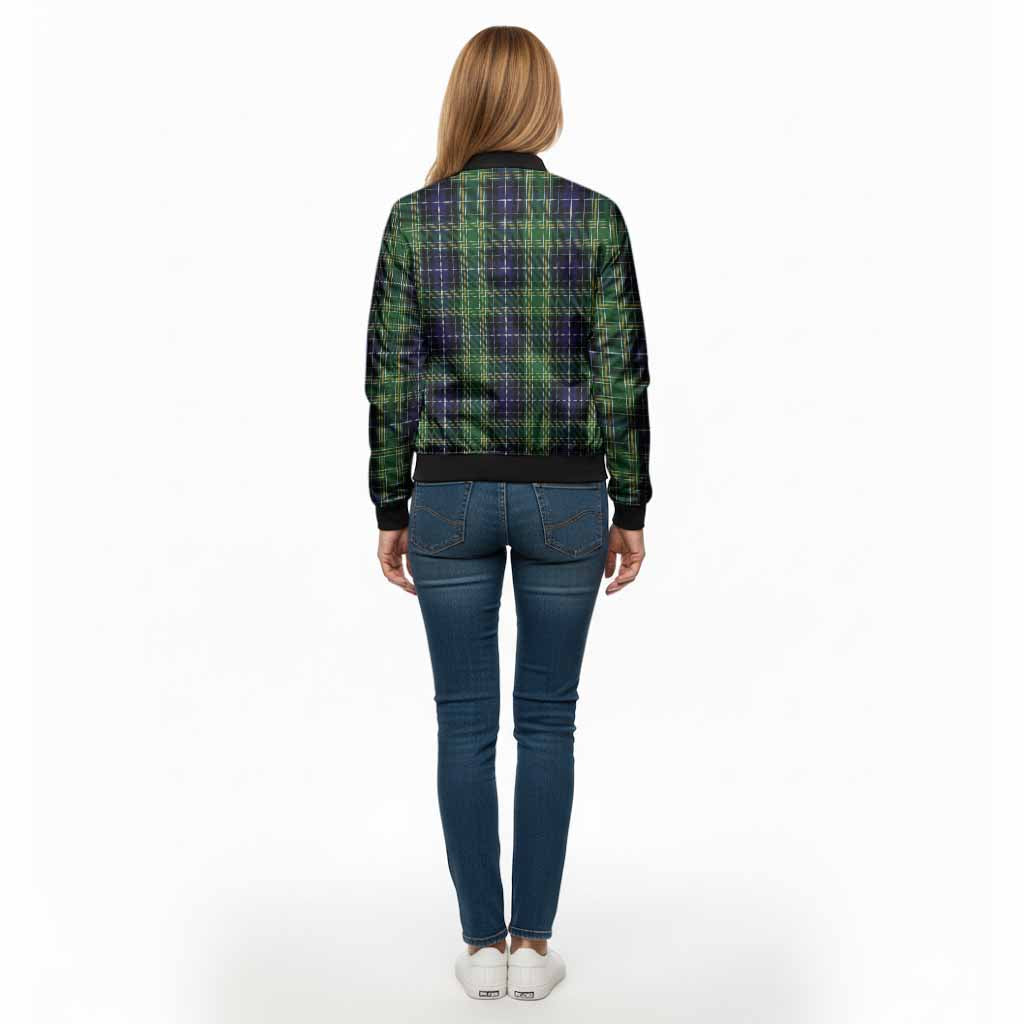 McKellar Tartan Crest Bomber Jacket Ferocious Lion Style - Tartan Vibes Clothing
