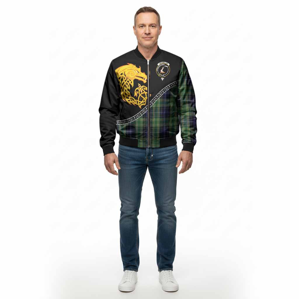 McKellar Tartan Crest Bomber Jacket Legendary Dragon Knot Half Style - Tartan Vibes Clothing