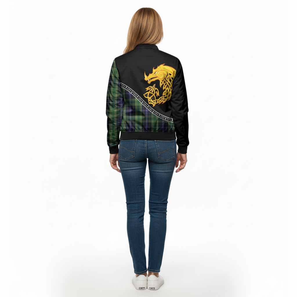 McKellar Tartan Crest Bomber Jacket Legendary Dragon Knot Half Style - Tartan Vibes Clothing