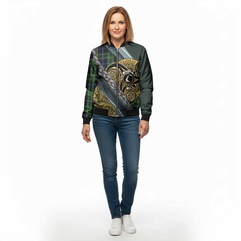 McKellar Tartan Crest Bomber Jacket Scottish Triskele Celtic - Tartan Vibes Clothing