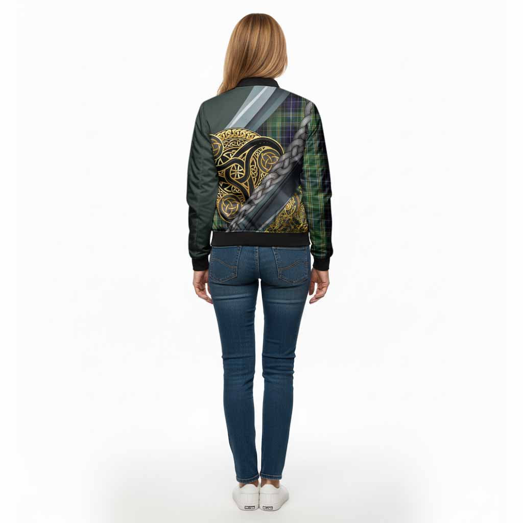 McKellar Tartan Crest Bomber Jacket Scottish Triskele Celtic - Tartan Vibes Clothing