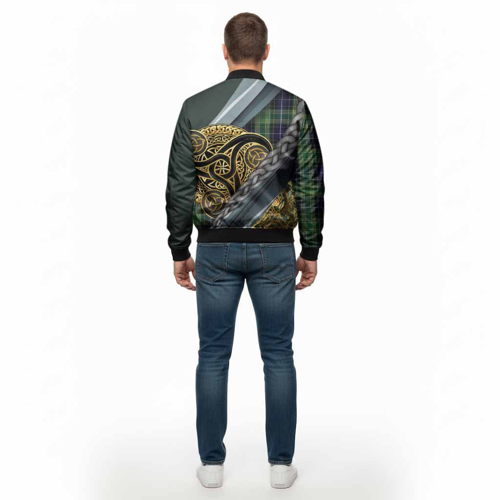 McKellar Tartan Crest Bomber Jacket Scottish Triskele Celtic - Tartan Vibes Clothing