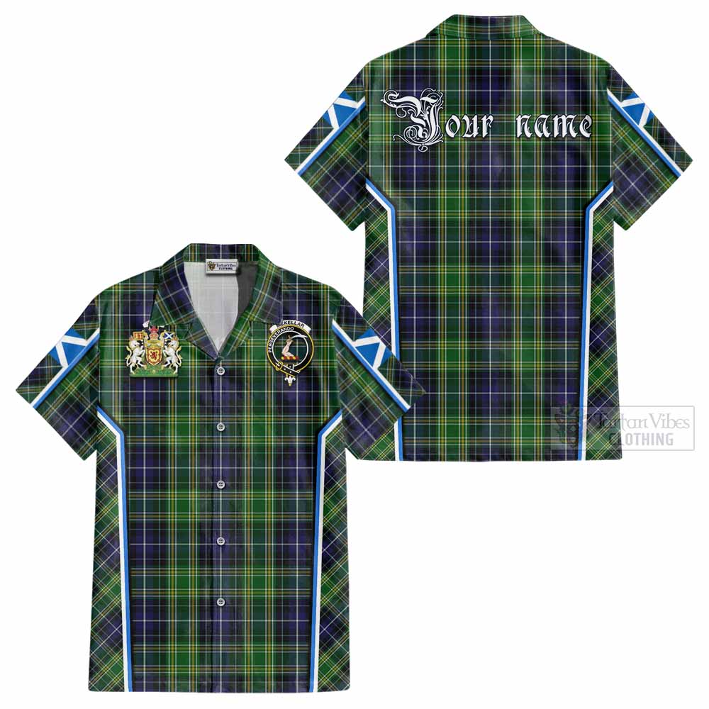 McKellar Tartan Crest Cotton Hawaiian Shirt Scotland Coat of Arm Flag Style - Tartan Vibes Clothing