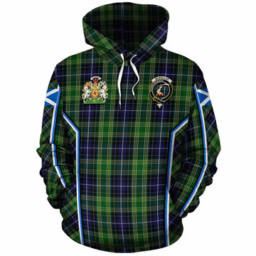 McKellar Tartan Crest Cotton Hoodie Scotland Coat of Arm Flag Style - Tartan Vibes Clothing