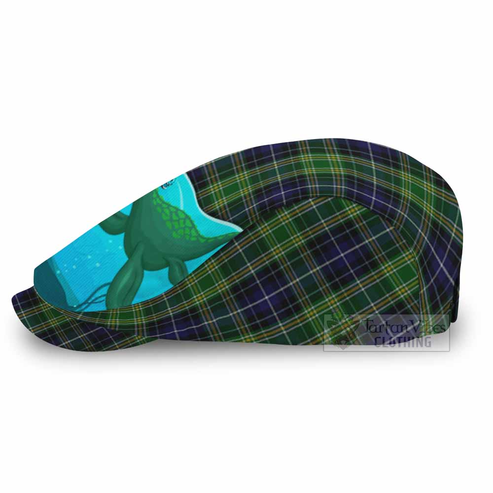 McKellar Tartan Crest Flat Cap, Jeff Cap Nessie Under Water