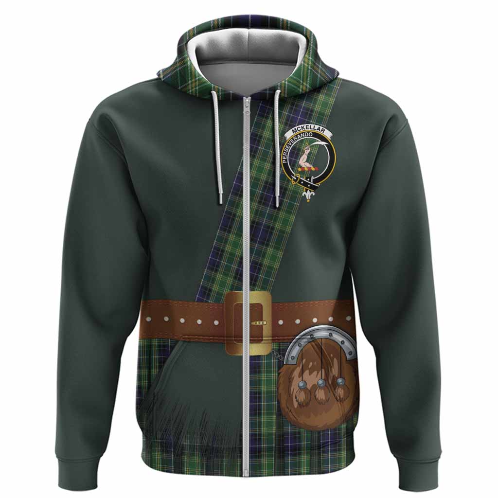 McKellar Tartan Crest Hoodie Kilt Costume Style