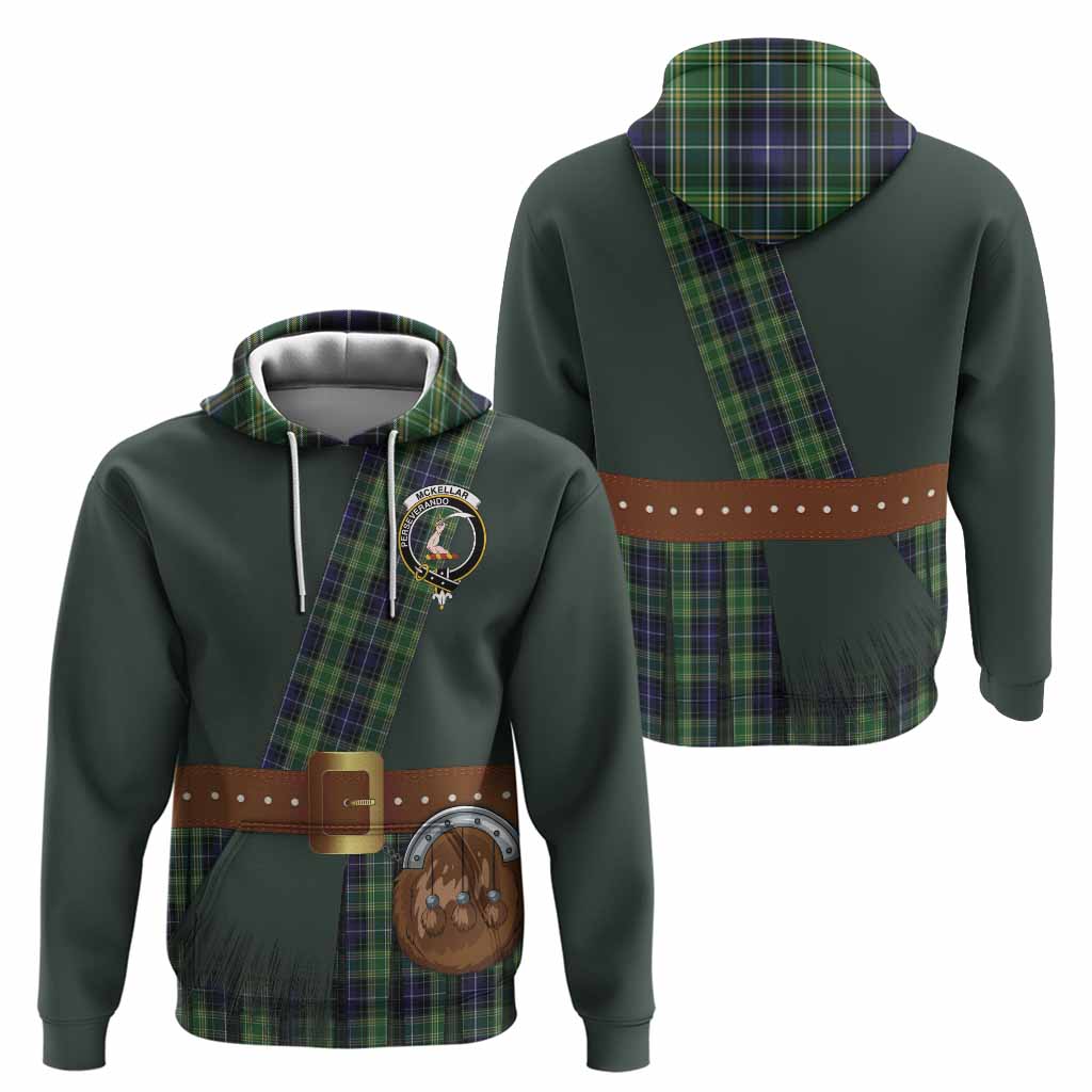 McKellar Tartan Crest Hoodie Kilt Costume Style