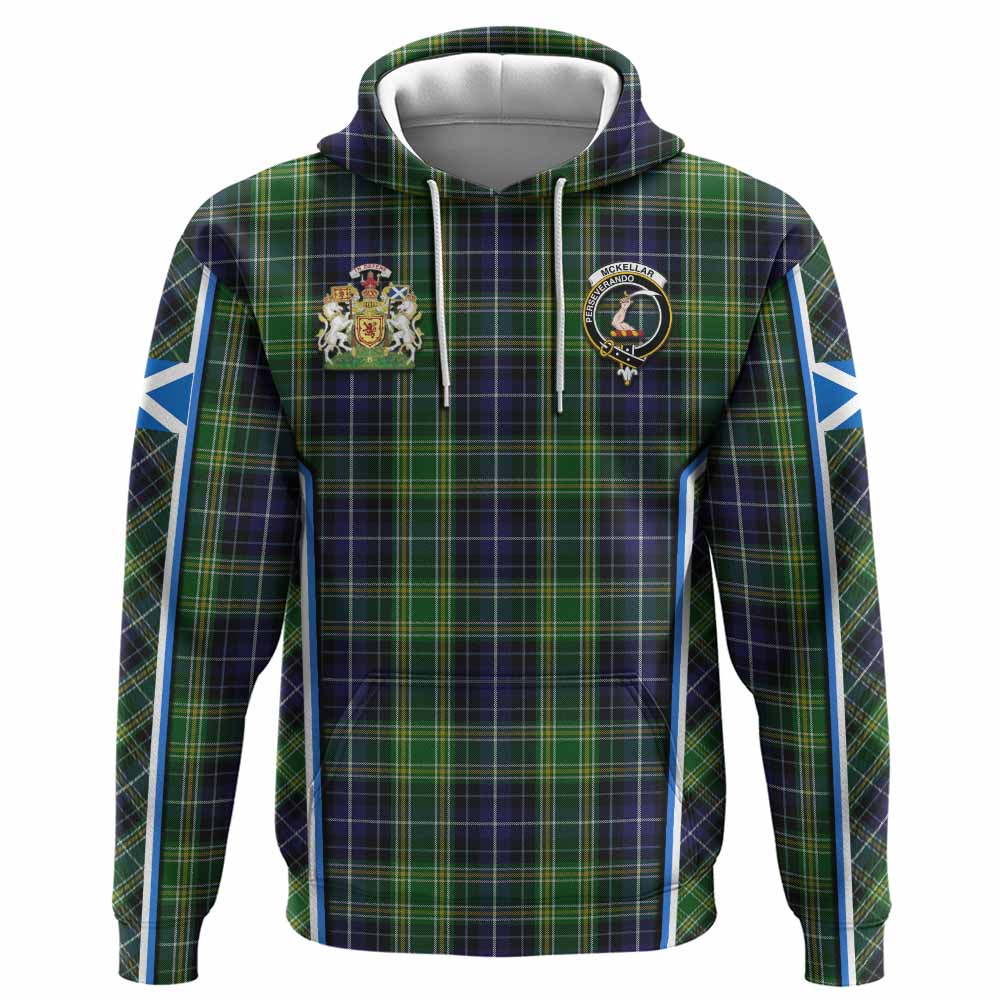 McKellar Tartan Crest Hoodie Scotland Coat of Arm Flag Style - Tartan Vibes Clothing