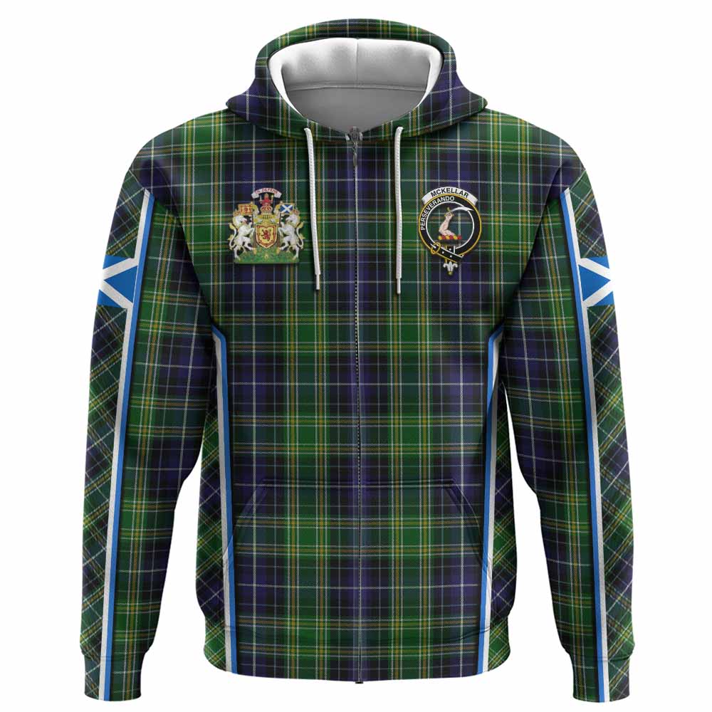 McKellar Tartan Crest Hoodie Scotland Coat of Arm Flag Style - Tartan Vibes Clothing