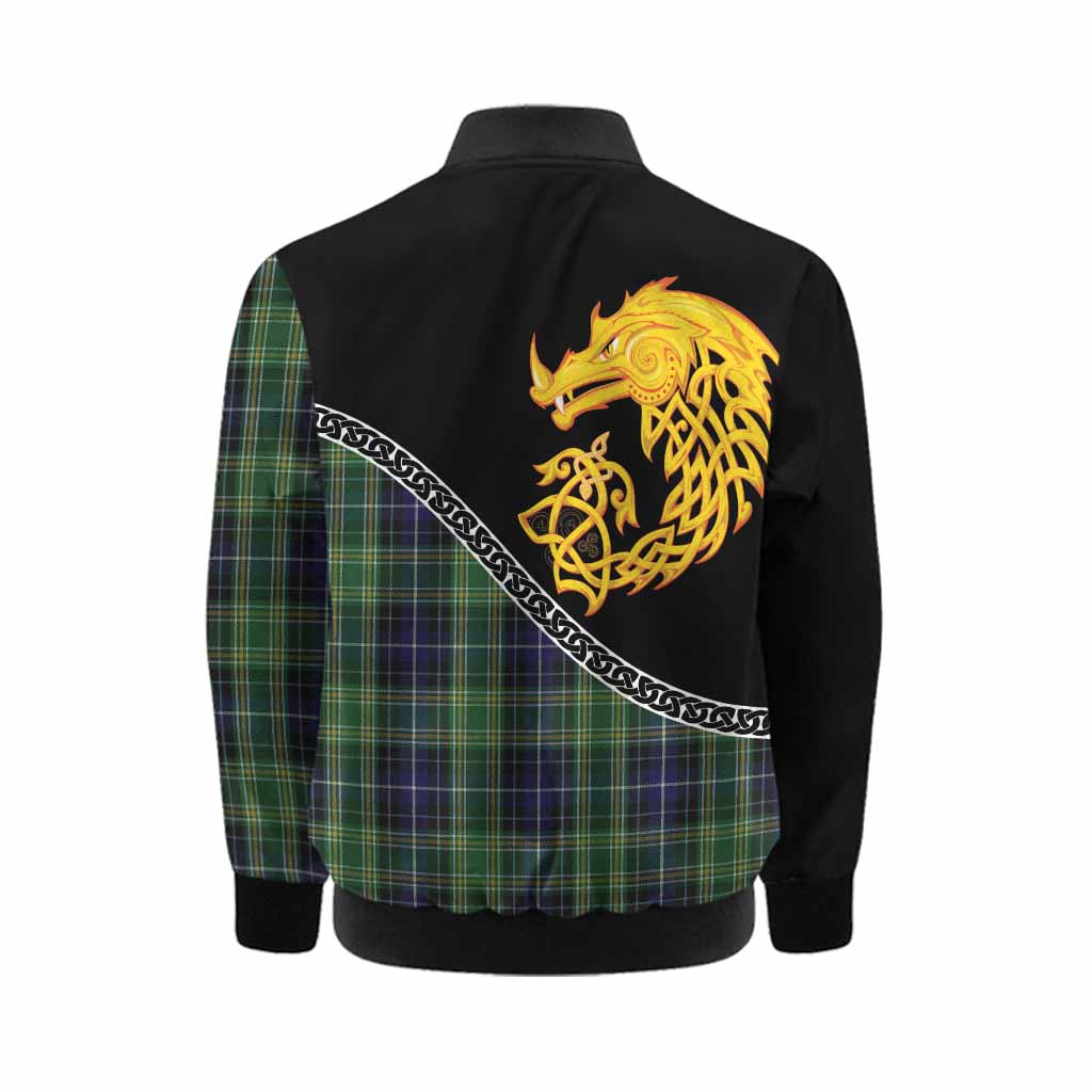 McKellar Tartan Crest Kid Bomber Jacket Legendary Dragon Knot Half Style Kid - Tartan Vibes Clothing