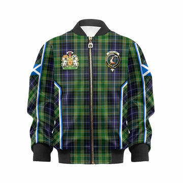 McKellar Tartan Crest Kid Bomber Jacket Scotland Coat of Arm Flag Style - Tartan Vibes Clothing