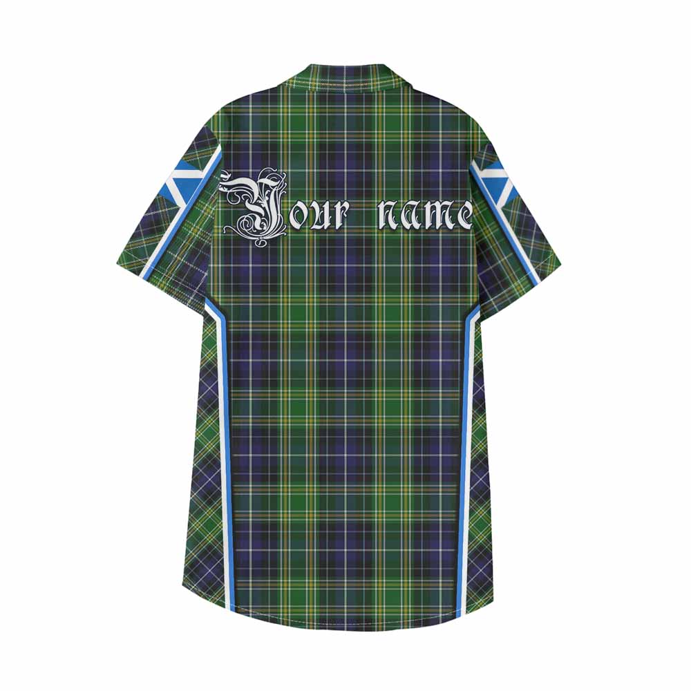 McKellar Tartan Crest Kid Hawaiian Shirt Scotland Coat of Arm Flag Style - Tartan Vibes Clothing