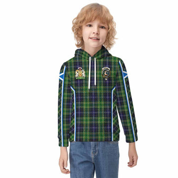 McKellar Tartan Crest Kid Hoodie Scotland Coat of Arm Flag Style - Tartan Vibes Clothing