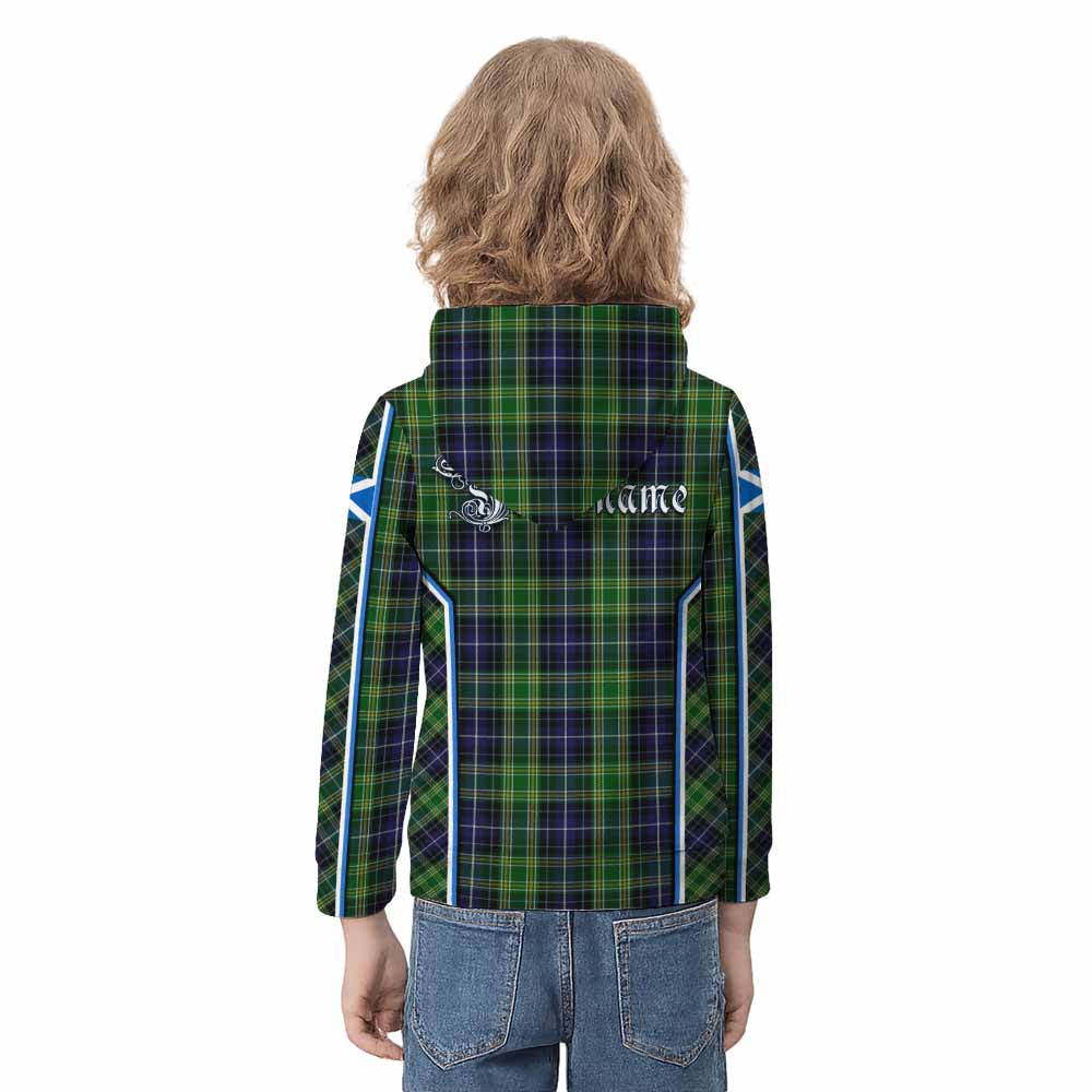 McKellar Tartan Crest Kid Hoodie Scotland Coat of Arm Flag Style - Tartan Vibes Clothing