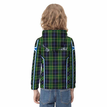 McKellar Tartan Crest Kid Hoodie Scotland Coat of Arm Flag Style - Tartan Vibes Clothing