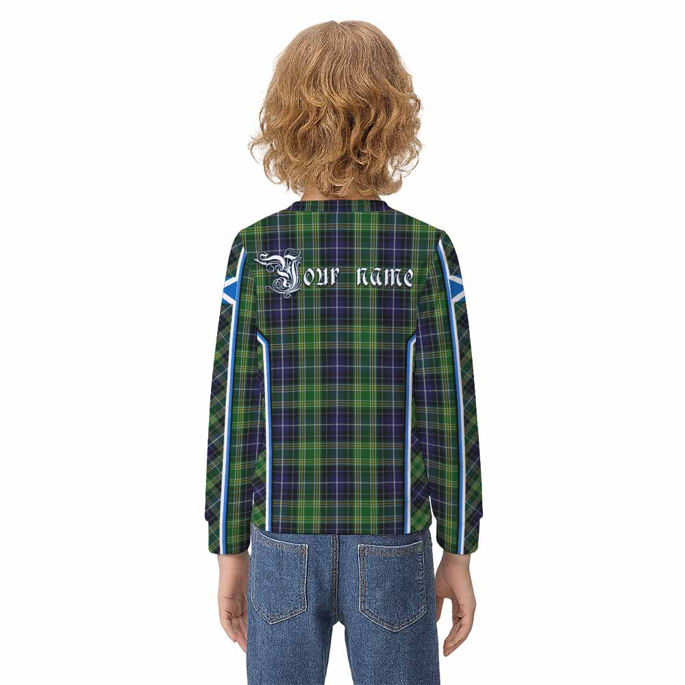 McKellar Tartan Crest Kid Knitted Sweatshirt Scotland Coat of Arm Flag Style - Tartan Vibes Clothing