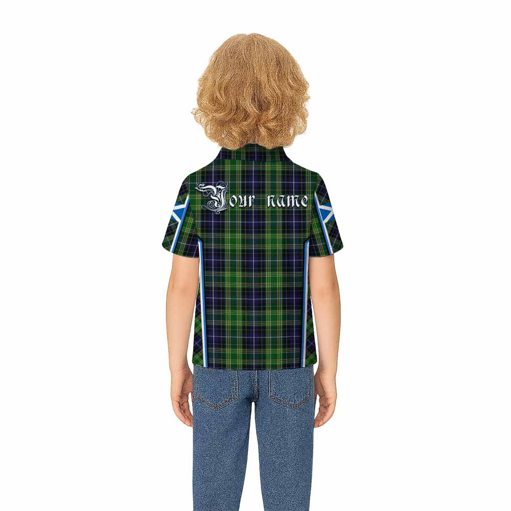 McKellar Tartan Crest Kid Polo Shirt Scotland Coat of Arm Flag Style - Tartan Vibes Clothing