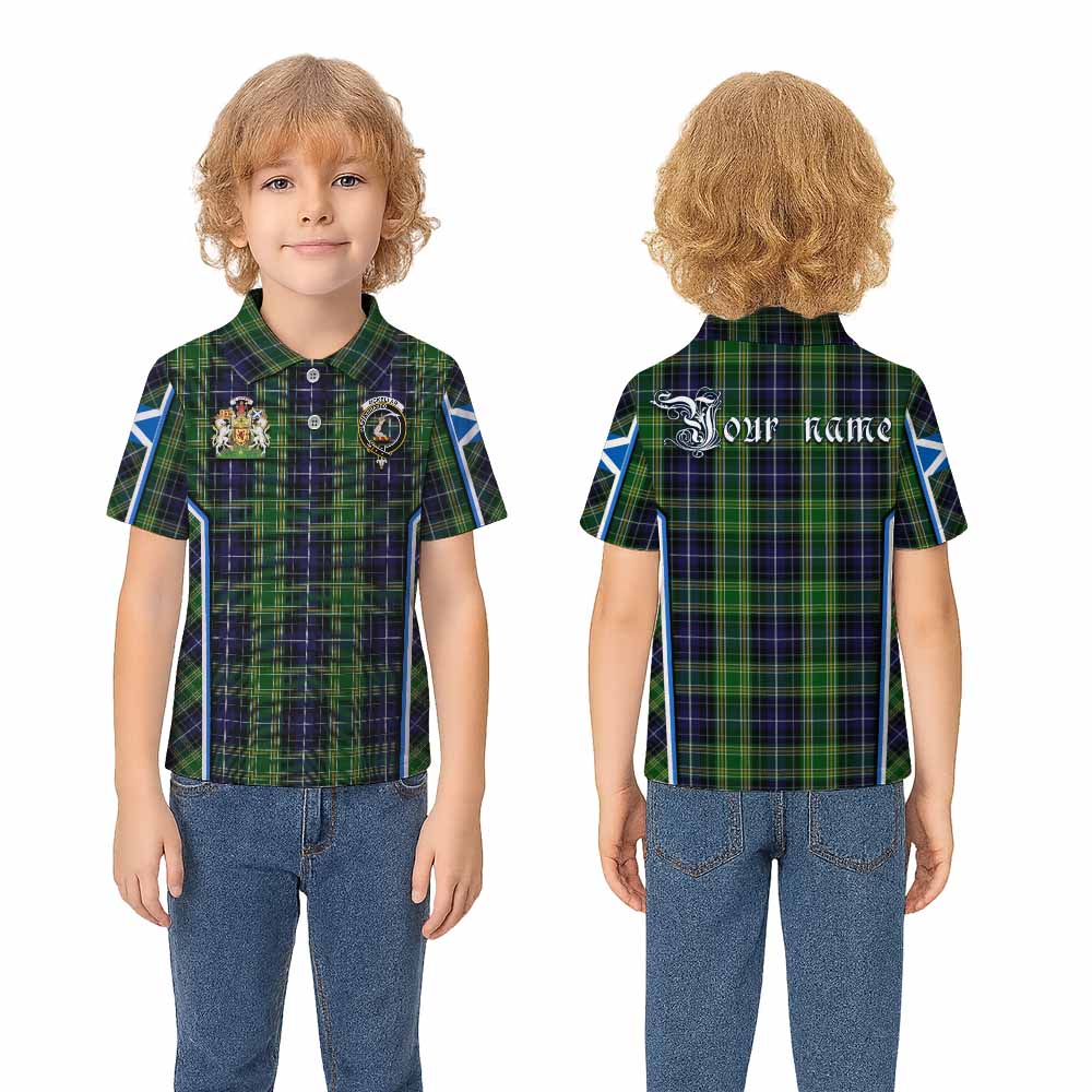 McKellar Tartan Crest Kid Polo Shirt Scotland Coat of Arm Flag Style - Tartan Vibes Clothing