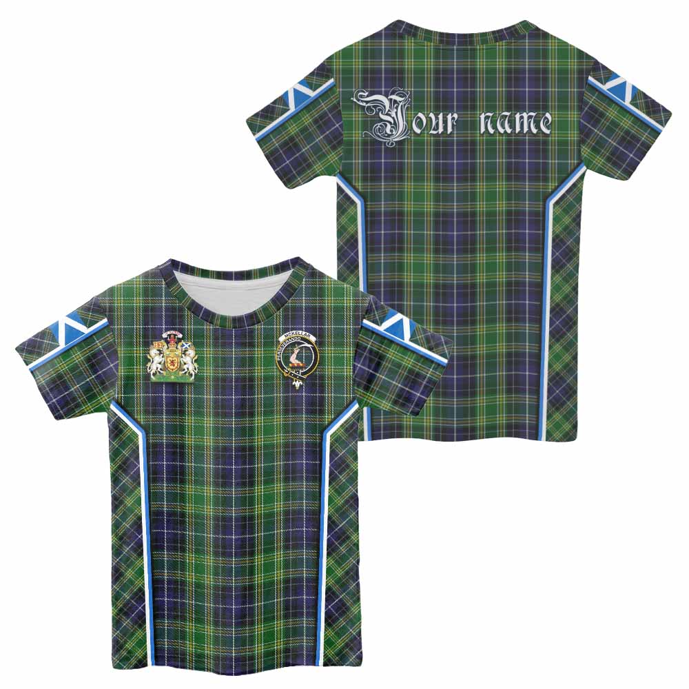 McKellar Tartan Crest Kid T-shirt Scotland Coat of Arm Flag Style - Tartan Vibes Clothing